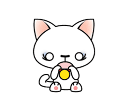 Tama the White Cat sticker #3988302