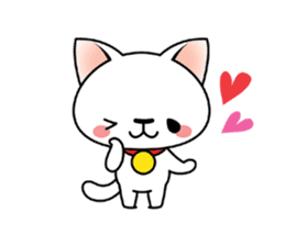 Tama the White Cat sticker #3988307