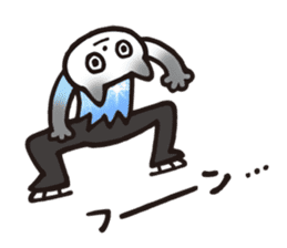 Figure skating of a cat sticker #3989301