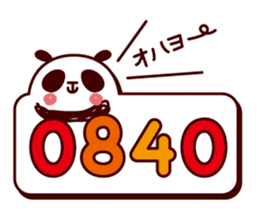 Panda tells a number . sticker #3989791