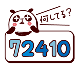 Panda tells a number . sticker #3989793
