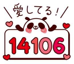 Panda tells a number . sticker #3989794