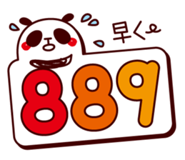 Panda tells a number . sticker #3989796