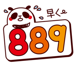 Panda tells a number . sticker #3989796