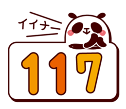 Panda tells a number . sticker #3989798