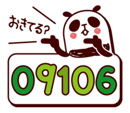 Panda tells a number . sticker #3989799