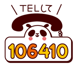 Panda tells a number . sticker #3989802
