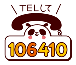 Panda tells a number . sticker #3989802