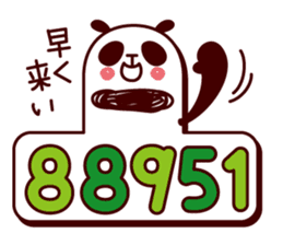 Panda tells a number . sticker #3989804