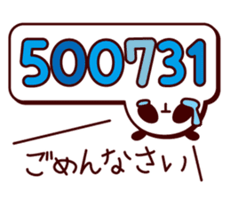 Panda tells a number . sticker #3989810