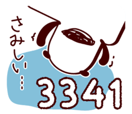 Panda tells a number . sticker #3989818
