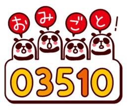 Panda tells a number . sticker #3989826