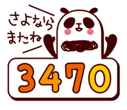 Panda tells a number . sticker #3989828