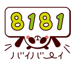 Panda tells a number . sticker #3989829