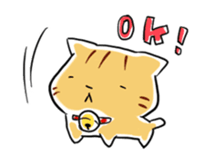daily life of the  tiger cat sticker #3989871