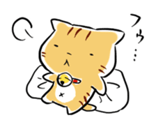 daily life of the  tiger cat sticker #3989887