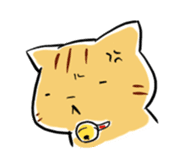 daily life of the  tiger cat sticker #3989898