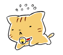 daily life of the  tiger cat sticker #3989902