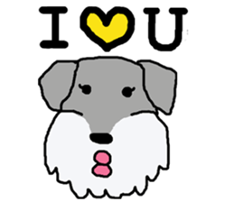 egoistic girl. model Schnauzer sticker #3991052