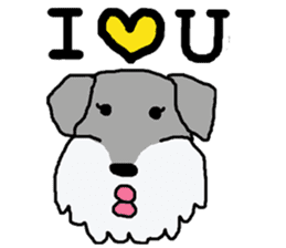 egoistic girl. model Schnauzer sticker #3991052