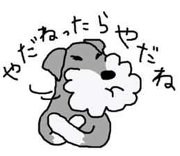 egoistic girl. model Schnauzer sticker #3991062