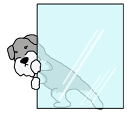 egoistic girl. model Schnauzer sticker #3991064