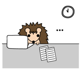 Expressionless Hedgehog sticker #3991301