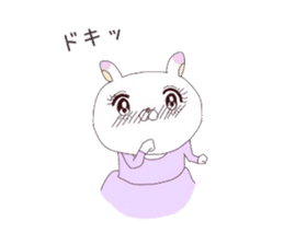 Message for master by child care rabbit. sticker #3992349