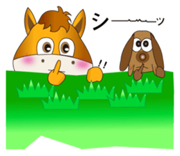 Partner A horse and dog sticker #3992404