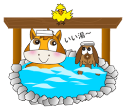 Partner A horse and dog sticker #3992419