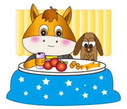 Partner A horse and dog sticker #3992420