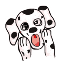 humorous dalmatian sticker #3992539