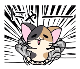 White cat and tortoiseshell cat ver.2 sticker #3993719
