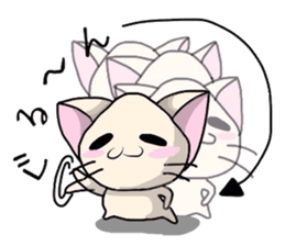 White cat and tortoiseshell cat ver.2 sticker #3993725