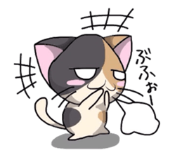 White cat and tortoiseshell cat ver.2 sticker #3993746