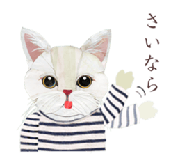 White Cat"HANNARI" sticker #3993918