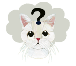 White Cat"HANNARI" sticker #3993920