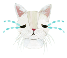 White Cat"HANNARI" sticker #3993922