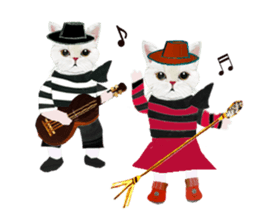 White Cat"HANNARI" sticker #3993933