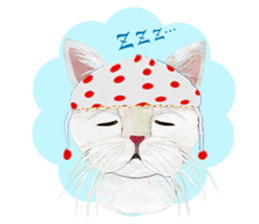 White Cat"HANNARI" sticker #3993938