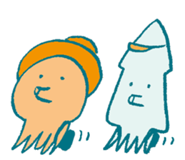 Traveler's octopus and squid sticker #3994432