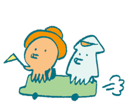 Traveler's octopus and squid sticker #3994435