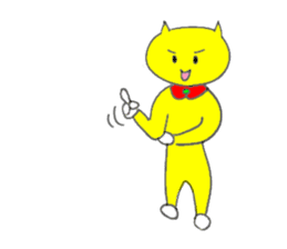 The Yellow Cat Man (Neko-o Yellow) sticker #3994751
