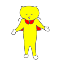 The Yellow Cat Man (Neko-o Yellow) sticker #3994752