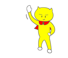 The Yellow Cat Man (Neko-o Yellow) sticker #3994753