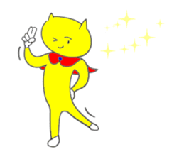 The Yellow Cat Man (Neko-o Yellow) sticker #3994754
