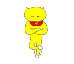 The Yellow Cat Man (Neko-o Yellow) sticker #3994755