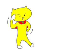 The Yellow Cat Man (Neko-o Yellow) sticker #3994756