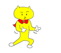 The Yellow Cat Man (Neko-o Yellow) sticker #3994757