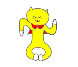 The Yellow Cat Man (Neko-o Yellow) sticker #3994759